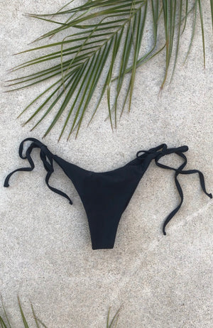 Black Solei Tie Side Bikini Bottom